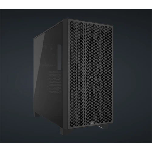 CORSAIR Ház 3000D AIRFLOW, 2xSP120 Ventilátorral, Tápegység nélkül, Edzett Üveg, fekete Corsair