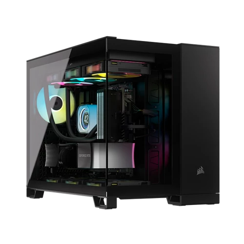 CORSAIR Ház iCUE LINK 2500X RGB, 2x RX120 RGB Ventilátor, Tápegység nélkül, Edzett Üveg, fekete Corsair