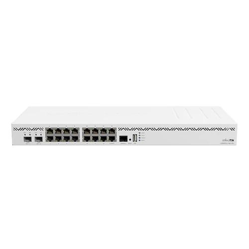 MIKROTIK Vezetékes Cloud Core Router 16x1000Mbps + 2x10Gbit SFP + , Fémházas, Rackes - CCR2004-16G-2S+ MikroTik