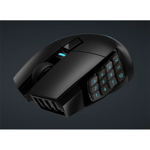 CORSAIR Vezeték Nélküli Egér Gaming, SCIMITAR ELITE WIRELESS MMO, 16 programozható gomb, 26000dpi, fekete Corsair