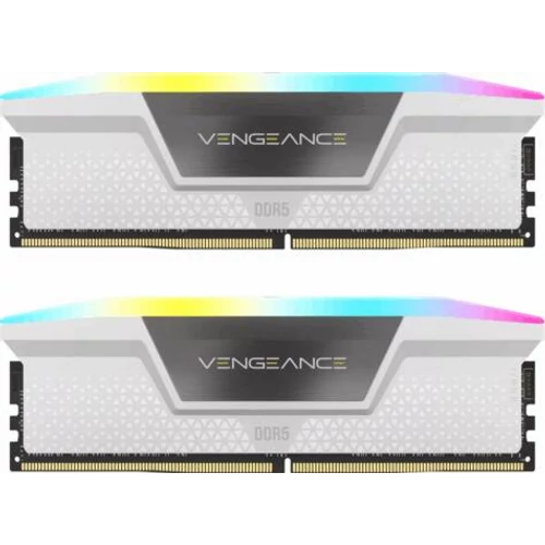 CORSAIR DDR5 6400MHz 32GB (2x16GB) XMP VENGEANCE RGB RAM, fehér