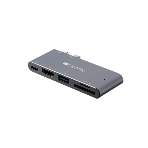 CANYON HUB 5-in-1, Thunderbolt 3, USB3.0, HDMI, SD / TF, szürke - CNS-TDS05DG