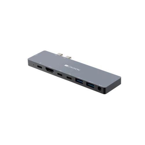 CANYON USB-C HUB Multiport, MacBook-hoz, 8-in-1, USB3.0, HDMI, USB-C, Audio, szürke - CNS-TDS08DG