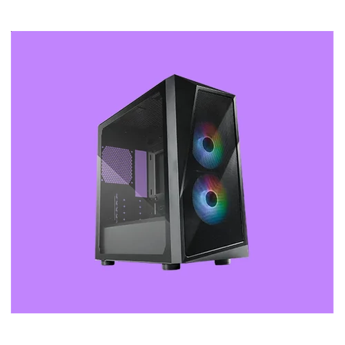 COOLER MASTER Ház Mini Tower CMP 320, 2x ARGB Ventilátor, Tápegység nélkül, fekete Cooler Master