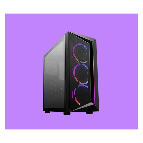 COOLER MASTER Ház Midi ATX CMP 510, 3x ARGB Ventilátor, Tápegység nélkül, Üvegfalú, fekete Cooler Master