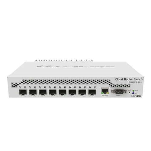 MIKROTIK Cloud Router Switch 1x1000Mbps + 8x10gbps SFP + , Fémházas, Rackes - CRS309-1G-8S + IN