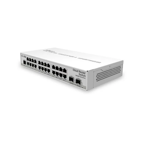 MIKROTIK Cloud Router Switch 24x1000Mbps + 2x10Gbps SFP + , Menedzselhető, Asztali - CRS326-24G-2S + IN