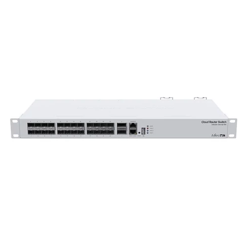 MIKROTIK Cloud Router Switch 1x100Mbps + 24x10Gbps SFP+ + 2x40Gbps QSFP + , Fémházas, Rackes - CRS326-24S + 2Q + RM