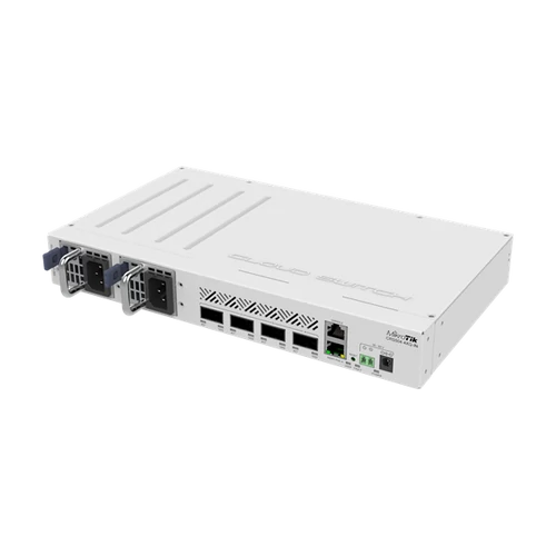 MIKROTIK Cloud Router Switch 1x100Mbps + 4x100Gbit QSFP28, Menedzselhető, Rackes - CRS504-4XQ-IN