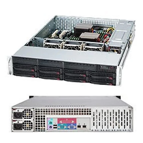 Supermicro server chassis CSE-825TQC-R802LPB, 2U, 2x800W