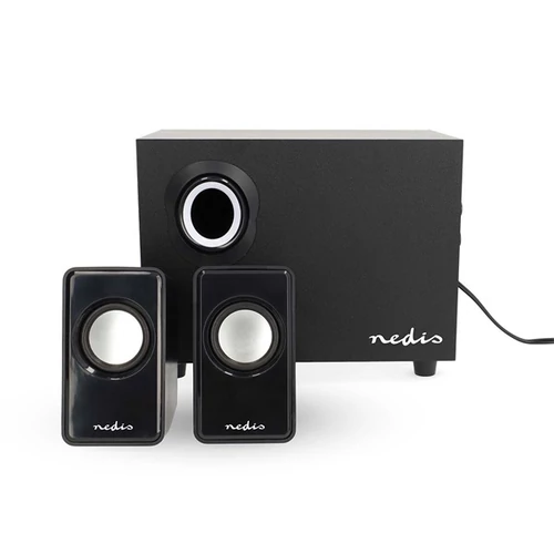 Nedis CSPR10021BK PC (hangfal) hangszóró 2.1, 33 W, 3,5mm sztereo jack NEDIS