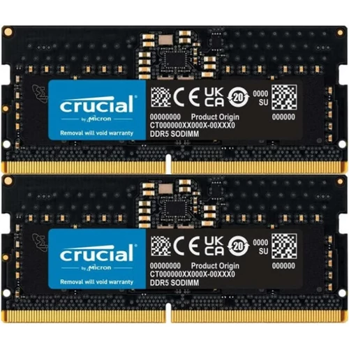 CRUCIAL NB Memória DDR5 32GB 4800MHz CL40 SODIMM (Kit of 2) CRUCIAL