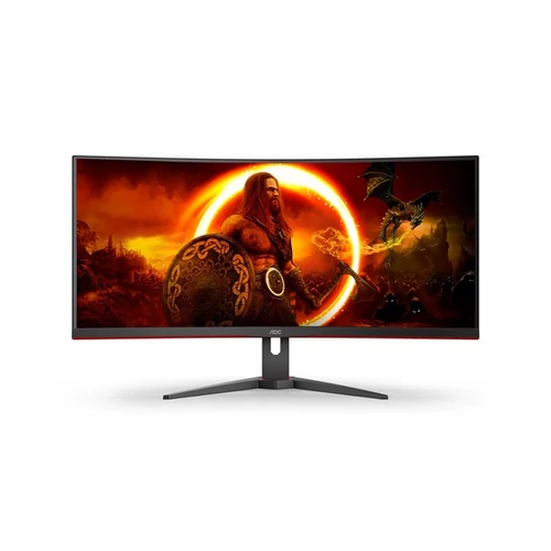 AOC Ívelt Gaming 144Hz VA monitor 34" CU34G2XE / BK, 3440x1440, 21:9, 300cd / m2, 1ms, 2xHDMI / DisplayPort AOC