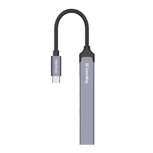 COLORWAY USB-elosztó CW-HUB04, USB-C 4-B-1 USB2.0X3 / USB3.0 ColorWay