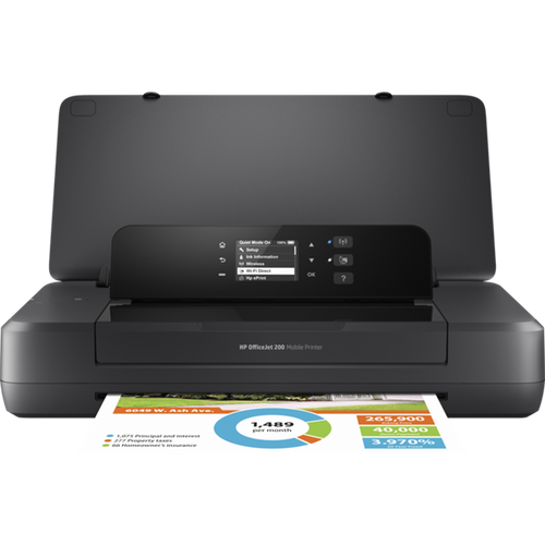 HP Tintasugaras Nyomtató Officejet 200 mobil printer, USB / WIFI, A4, 10lap / perc (FF, ISO), Hordozható, Akku