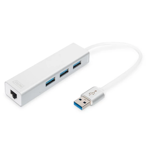 Digitus USB 3.0, 3-ports HUB & Gigabit LAN adapter
