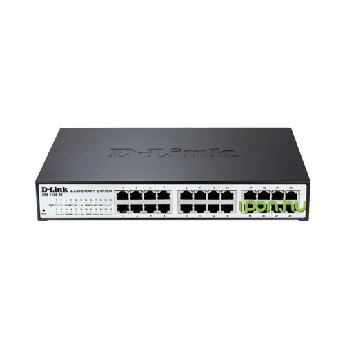 D-LINK Switch 24x1000Mbps (12xPOE) Fémházas Menedzselhető Rackes, DGS-1100-24PV2