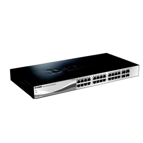 D-LINK Switch 24x1000Mbps + 4xGigabit SFP Menedzselhető Rackes, DGS-1210-28