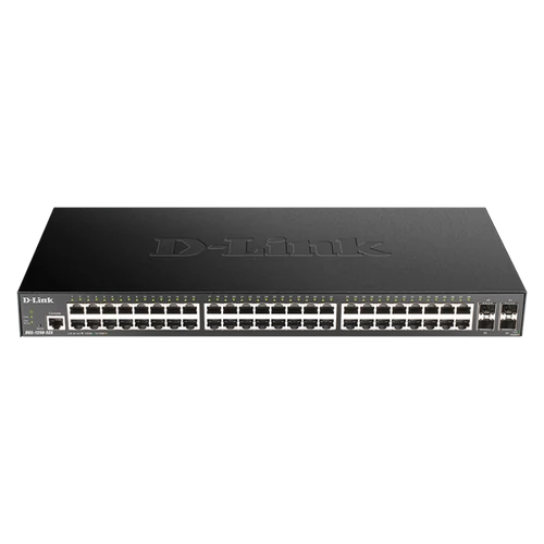 D-LINK Switch 48x1Gbps + 4xGigabit SFP+ Menedzselhető Rackes, DGS-1250-52X / E