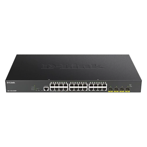 D-LINK Switch 48x10Gbps (48xPOE) + 4xGigabit SFP+ Menedzselhető Rackes, DGS-1250-52XMP