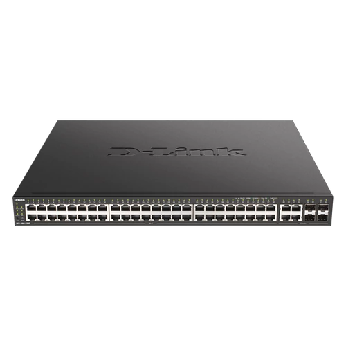 D-LINK Switch 48x1000Mbps (48xPOE) + 4xGigabit SFP kombó Fémházas, Menedzselhető (370W POE), DGS-2000-52MP D-Link