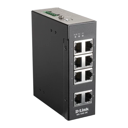 D-LINK Switch Ipari 8x100Mbps Fémházas,DIS-100E-8W D-Link