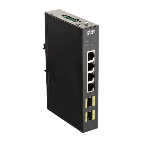 D-LINK Switch Ipari 4x1000Mbps + 2xGigabit SFP, DIS-100G-6S D-Link