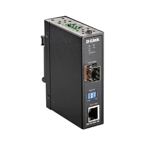 D-LINK Ipari Media Konverter 1x1000Mbps + 1xSFP, DIS-M100G-SW D-Link