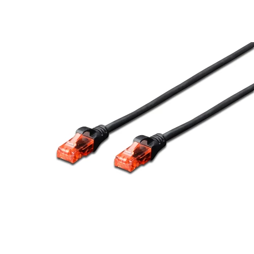 CAT 6 U-UTP PATCH CABLE CU. PVC LENGTH 0.25M COLOR BLACK