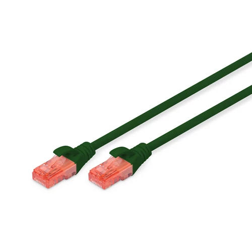 CAT 6 U-UTP PATCH CABLE CU. PVC LENGTH 0.5M COLOR GREEN