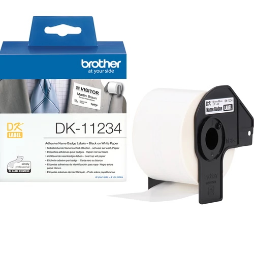 Brother címke DK-11234, Fehér alapon fekete, 60mm x 86mm, 260 címke Brother