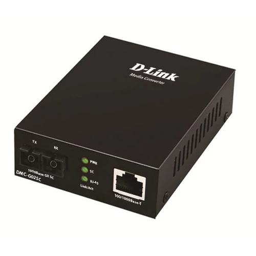 D-LINK Optikai Media Konverter 100 / 1000Base-T to 1000Base-SX SC Multi mód 550m, DMC-G02SC / E D-Link