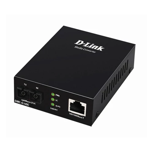 D-LINK Optikai Media Konverter 100 / 1000Base-T to 1000Base-LX SC Single mód 10km, DMC-G10SC / E D-Link