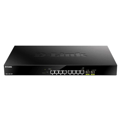 D-LINK Switch 8x2.5Gbps(8xPOE) + 2xGigabit SFP + , Menedzselhető, DMS-1100-10TP D-Link