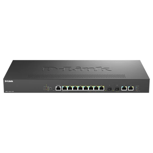 D-LINK Switch 8x2.5Gbps + 2x10G SFP+ Multi-Gigabit Fémházas Asztali, DMS-1250-12TP / E D-Link