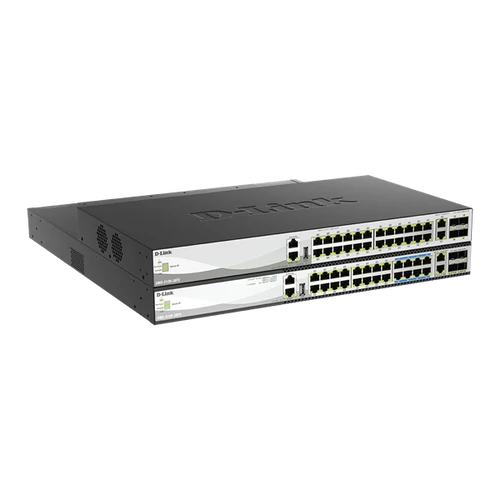 D-LINK Switch 16x2.5Gbps(16xPOE) + 8xG5GBASE-T(POE + +) + 4x10G SFP Menedzselhető Rackes, DMS-3130-30PS / E D-Link
