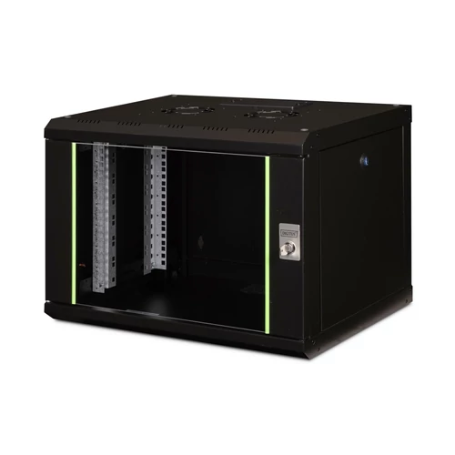 Digitus DN-19 07-U-SW Falra szerelhető Rackszekrény Black 