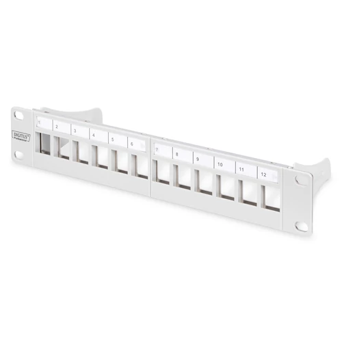 MODULAR PATCH PANEL 12-PORT1U 1UBLANK254MM RACK MOUNTGREY