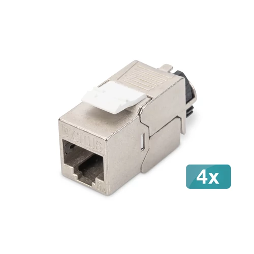 CAT 6A KEYSTONE MOD SHIELD 4PCS SHIELDED TOOL-FREE CONNECTION