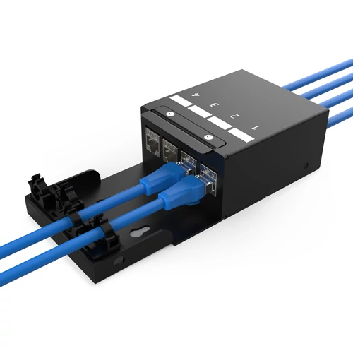 CONSOLIDATION POINT BOX 4 PORTS 4 KEYSTONE-MODULE W CABLEMANAGER