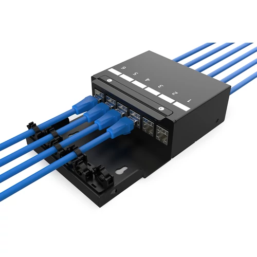 CONSOLIDATION POINT BOX 6 PORTS 6 KEYSTONE-MODULE W CABLEMANAGER