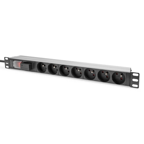 1U ALUMINUM PDU RACKMOUNTABLE 7X CEE 7/5 16A PLUG SURGE PROT