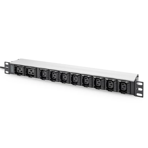 1U ALUMINUM PDU RACKMOUNTABLE 8X C13 2X C19 16A IEC C20 PLUG