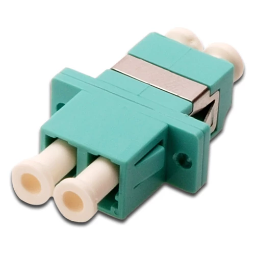 FO COUPLER DUPLEX LC TO LC MM OM3 AQUA CERAMIC SLEEVE
