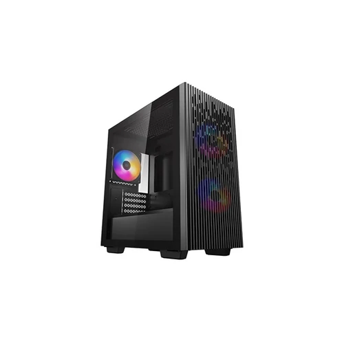 DEEPCOOL Ház Mini-ITX / Micro-ATX MATREXX 40 3FS Tápegység nélkül, Fekete, Üvegfalú DEEPCOOL