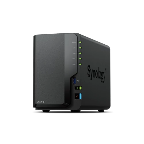 SYNOLOGY NAS 2 fiókos DS225+ Intel Celeron J4125 4x2GHz, 2GB DDR4, 1x2,5GbE, 1x1GbE, 2xUSB3.2Gen1 Synology