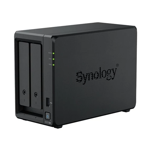 SYNOLOGY NAS 2 fiókos AMD Ryzen R1600 2x2,6GHz, 4GB DDR4 ECC RAM, 1x1Gbps, 1x2,5Gbps 1xUSB3.2Gen1 - DS725+ Synology