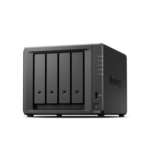 SYNOLOGY NAS 4 Fiókos DS923+ 4x6TB HDD-vel, AMD Ryzen R1600 2x2,6GHz, 4GB DDR4 ECC, 2x1GbE, 2xUSB3.2 Synology