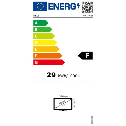 Dell U3223QE 32" UltraSharp 4K HDR monitor HDMI, DP, USB-C (3840x2160)