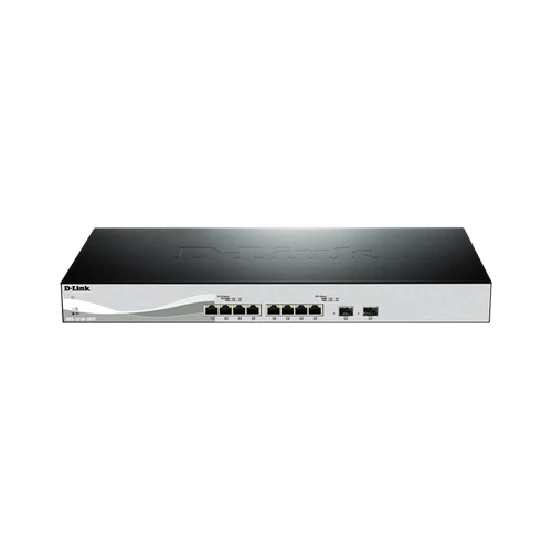D-LINK Switch 8x1000Mbps kombó + 2xGigabit SFP+ Menedzselhető Rackes, DXS-1210-10TS / E D-Link